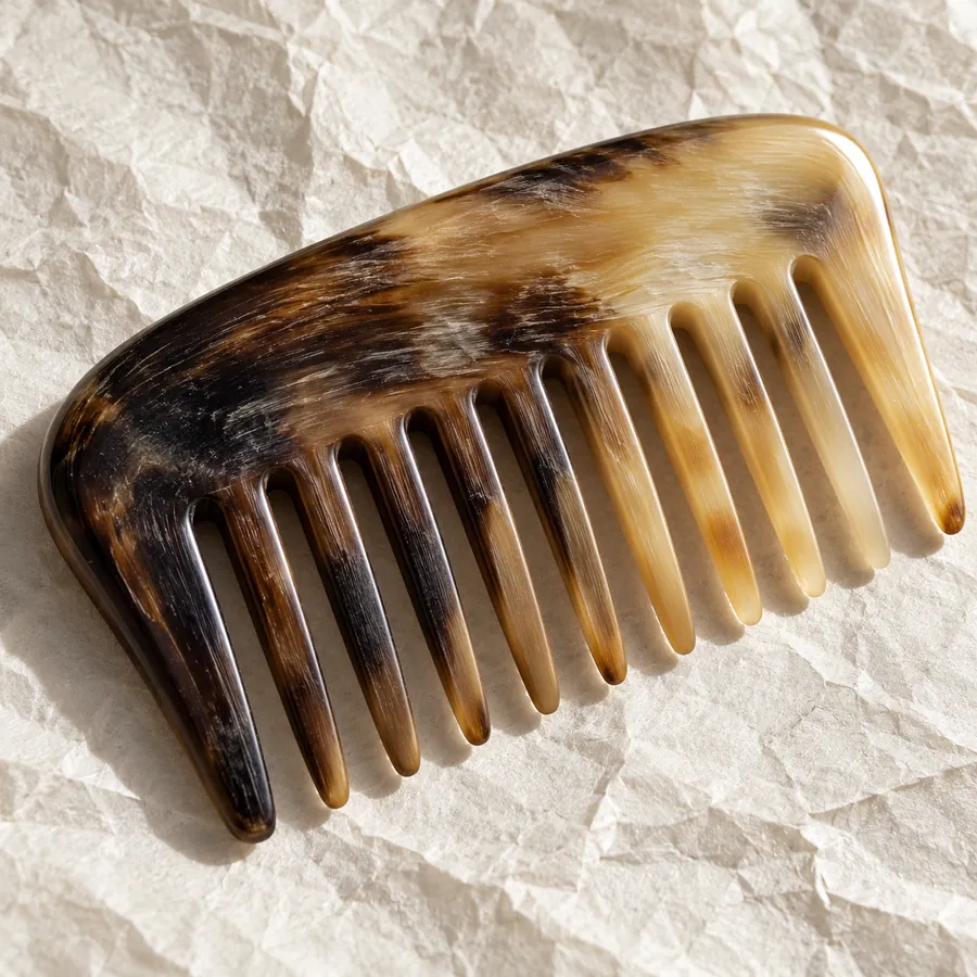 Pettine in Corno a Denti Larghi